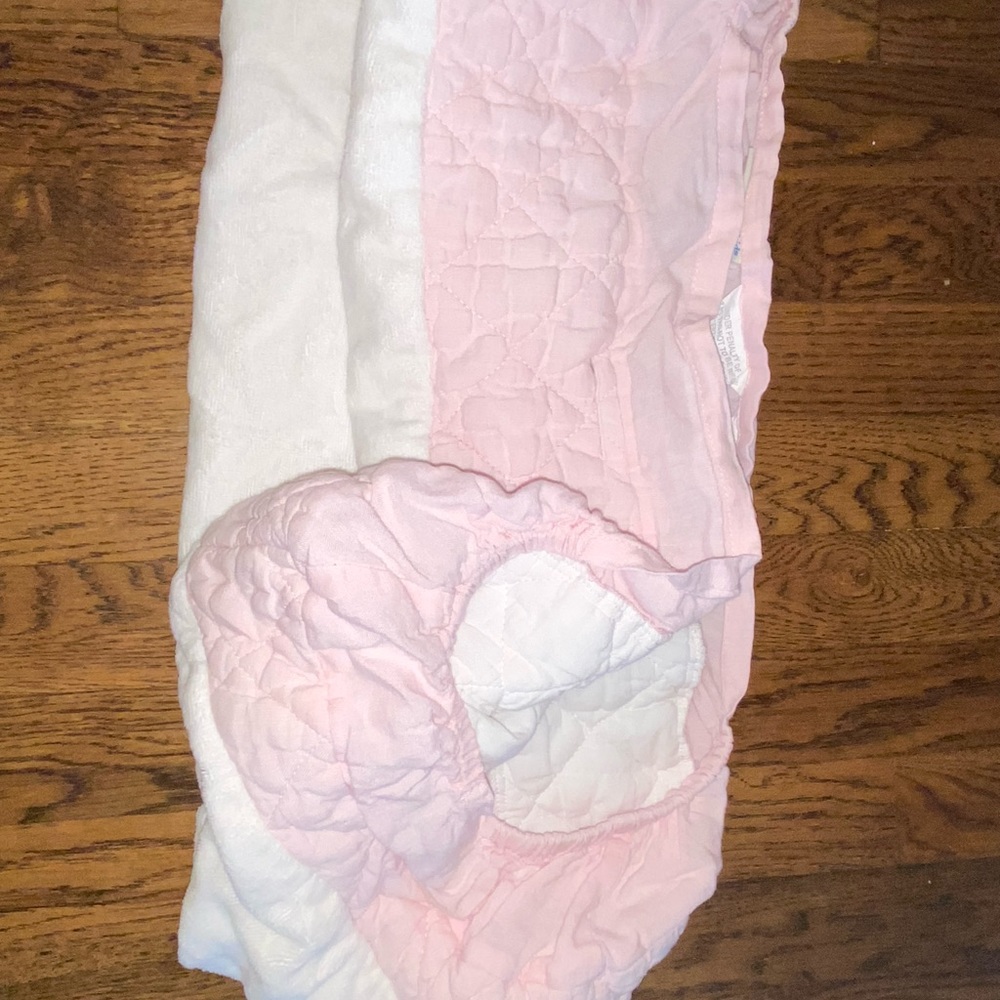 Pottery Barn Kids Pink Quilted Changing Pad Cover